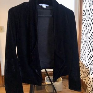 Black velvet dress cardigan